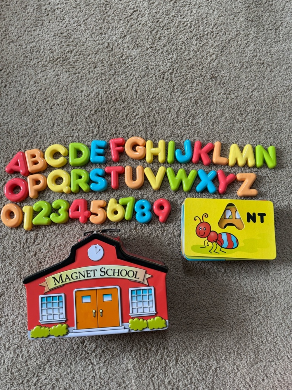 Parents By Battat Magnet School Schoolhouse Tin Box Letters Numbers COMPLETE - Picture 2 of 11